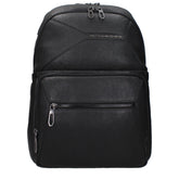 Piquadro Black Leather Backpack